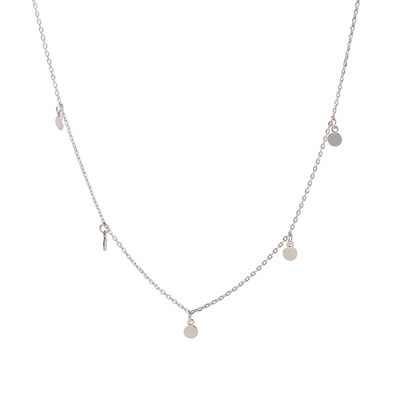 Classic Wafer Sterling Silver Plated Gold Necklace