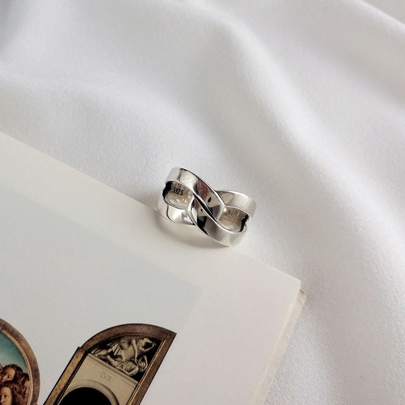 Golden Infinity Sterling Silver Plated Gold Ring