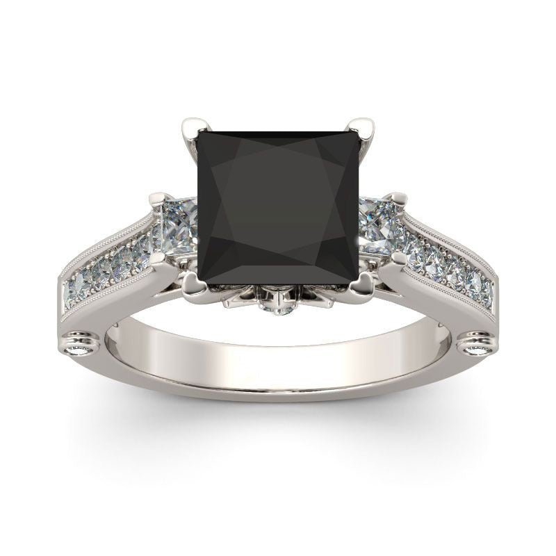 Princess Cut Sterling Silver Ring-JE-Juri Elle