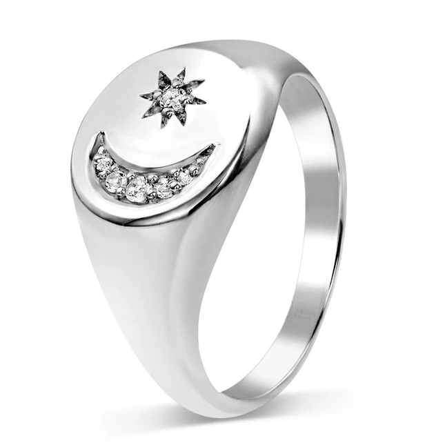 Silver Signet Ring - Planetoid-MM-Juri Elle
