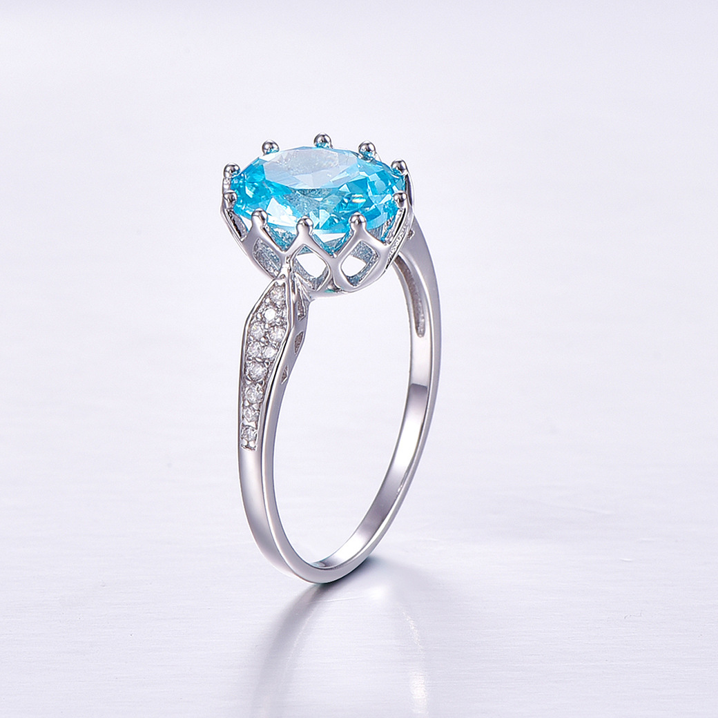 Fairy Round Cut Sterling Silver Ring-ZX-Juri Elle