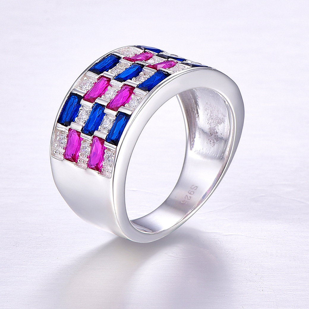 Shiny Cushion Cut Sterling Silver Ring-ZX-Juri Elle
