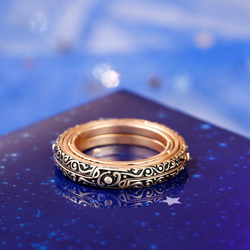 Astronomical Sphere Sterling Silver Ring (With A Free Chain)-JE-Juri Elle