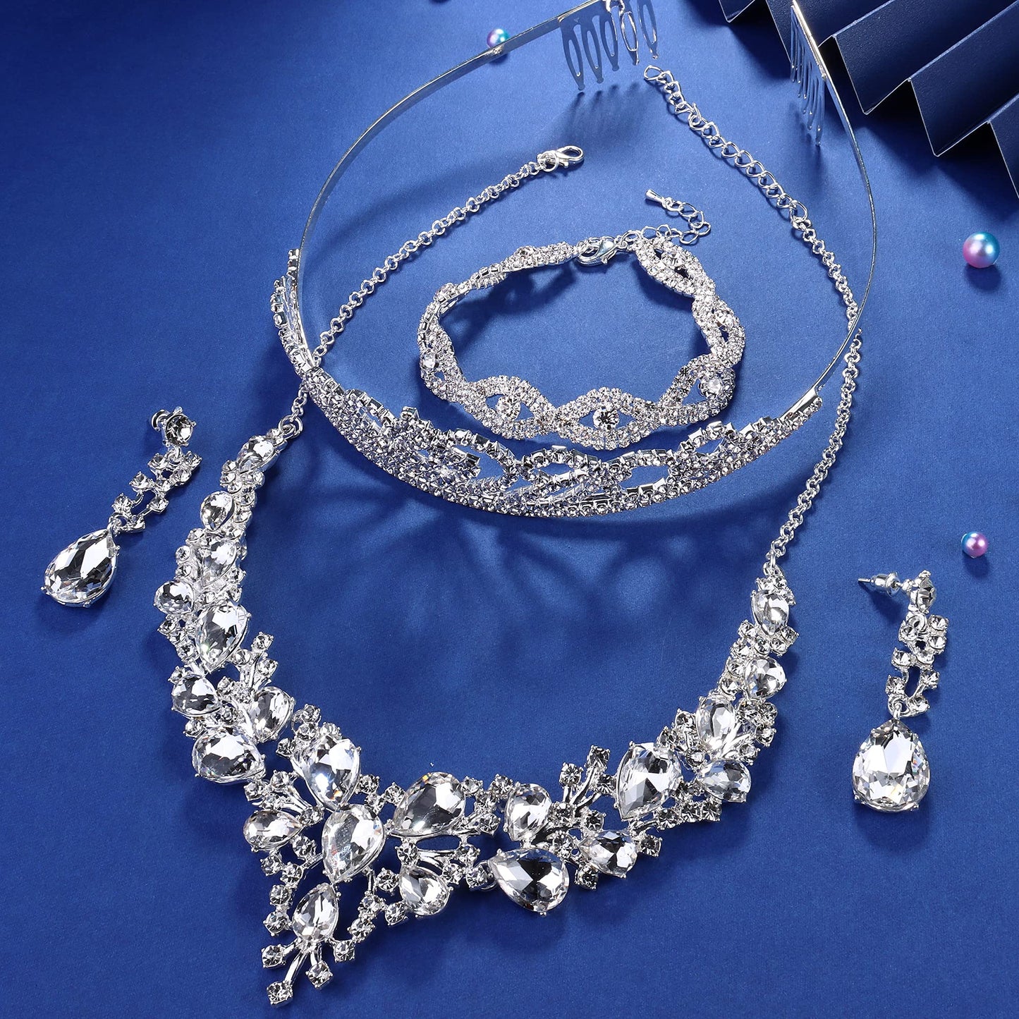 Rhinestone Bridal Jewelry Sets for Women