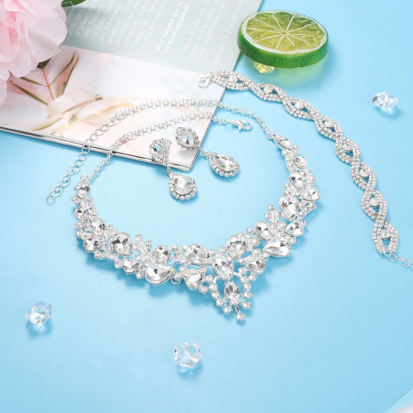 Women's Rhinestone Bridal Jewelry Set