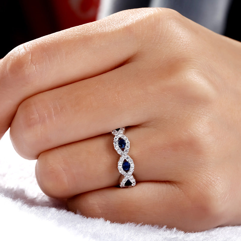Twist Sterling Silver Women's Band-JE-Juri Elle