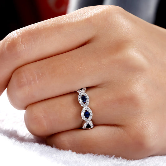 Twist Sterling Silver Women's Band-JE-Juri Elle