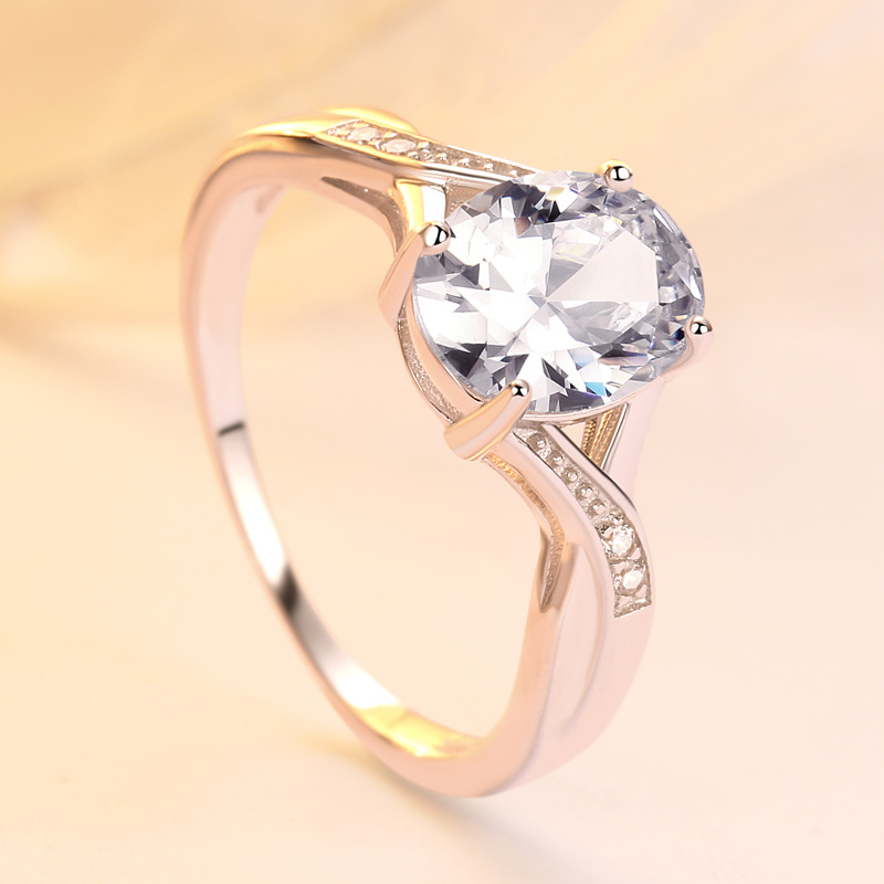 Vantage Oval Cut Sterling Silver Ring-TL-Juri Elle