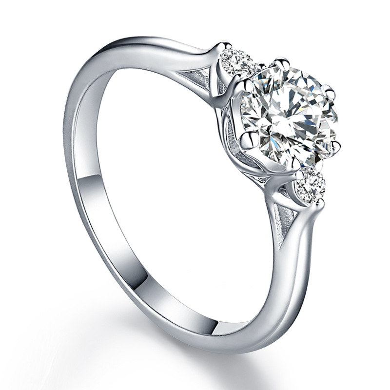 Wedding Round Cut Sterling Silver Ring For Women-TL-Juri Elle