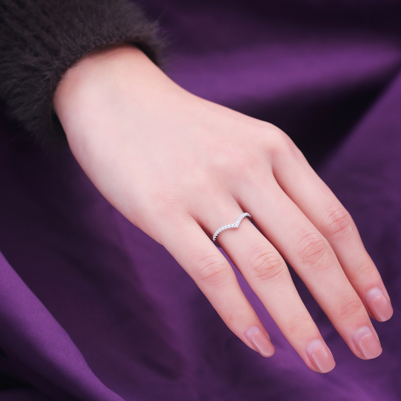 Simple Heart Round Cut Sterling Silver Ring-TL-Juri Elle