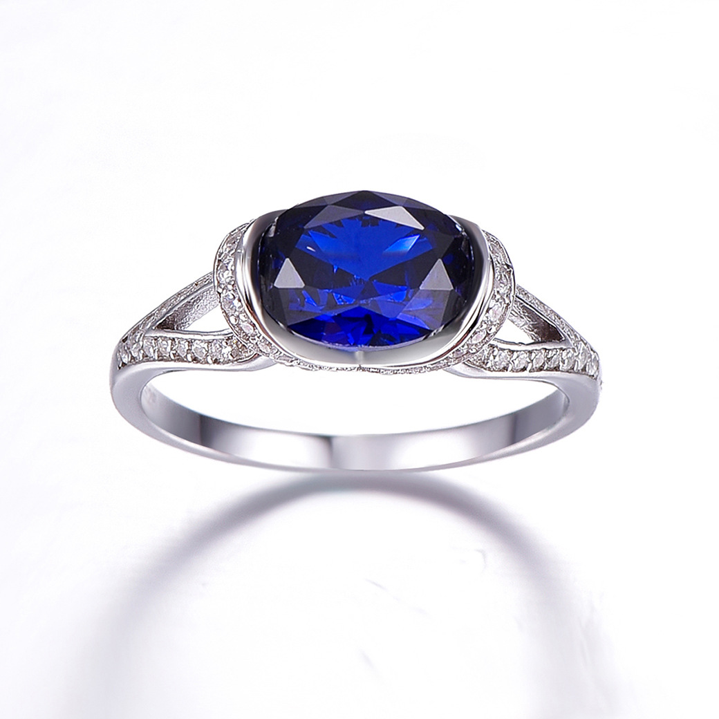 Halo Round Cut Sterling Silver Ring-ZX-Juri Elle