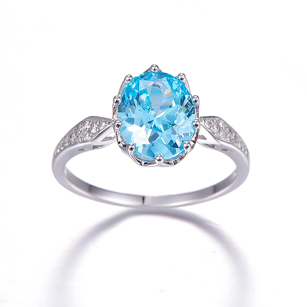 Fairy Round Cut Sterling Silver Ring-ZX-Juri Elle