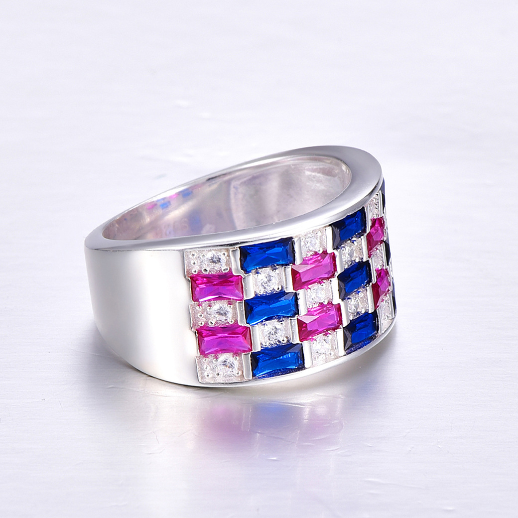 Shiny Cushion Cut Sterling Silver Ring-ZX-Juri Elle