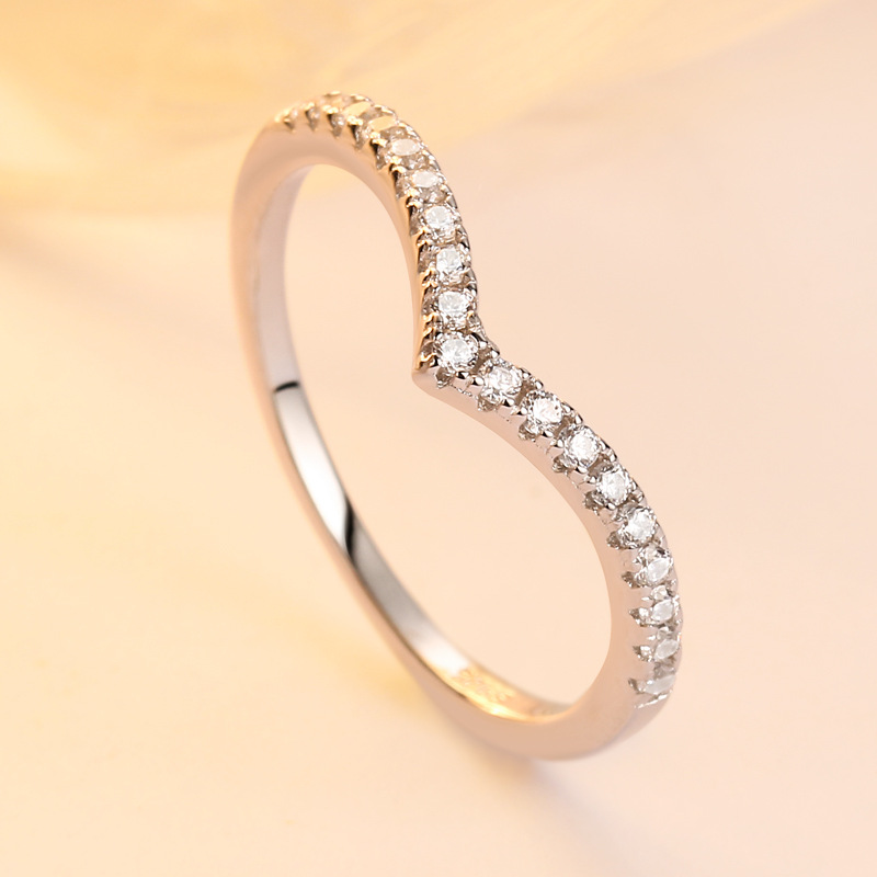 Simple Heart Round Cut Sterling Silver Ring-TL-Juri Elle