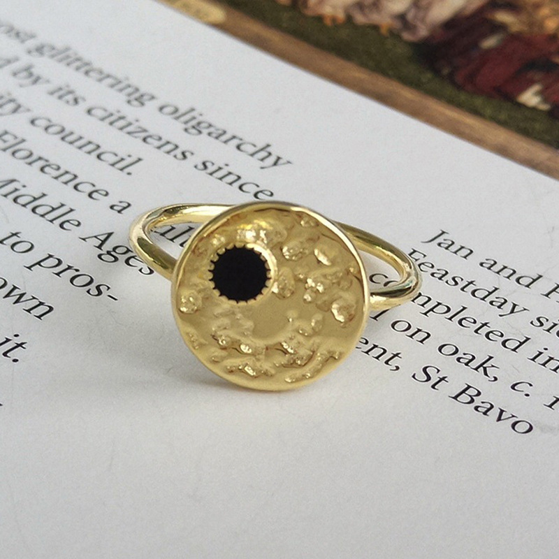 Potholes Epoxy Sterling Silver Ring