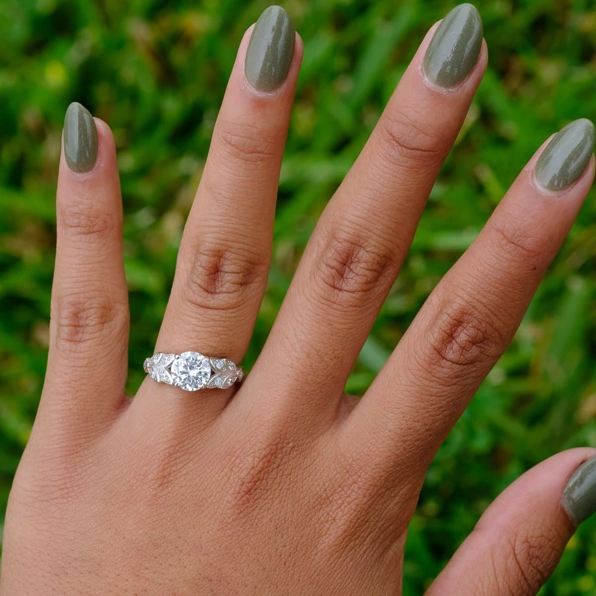 Stunning Butterfly Round Cut Sterling Silver Ring For Women