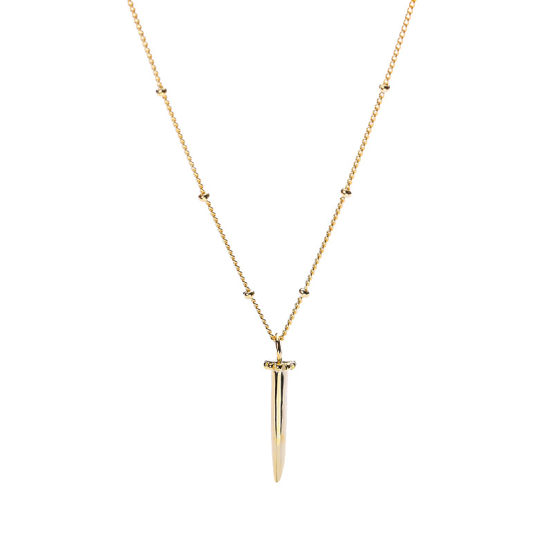 Bullet Sterling Silver Plated Gold Necklace