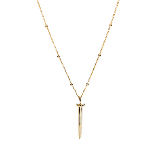 Bullet Sterling Silver Plated Gold Necklace