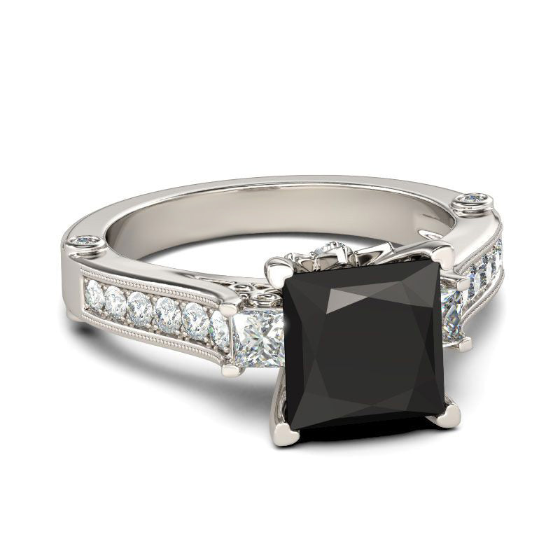 Princess Cut Sterling Silver Ring-JE-Juri Elle