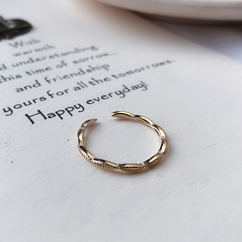 Infinity Stackable Sterling Silver Plated Gold Ring