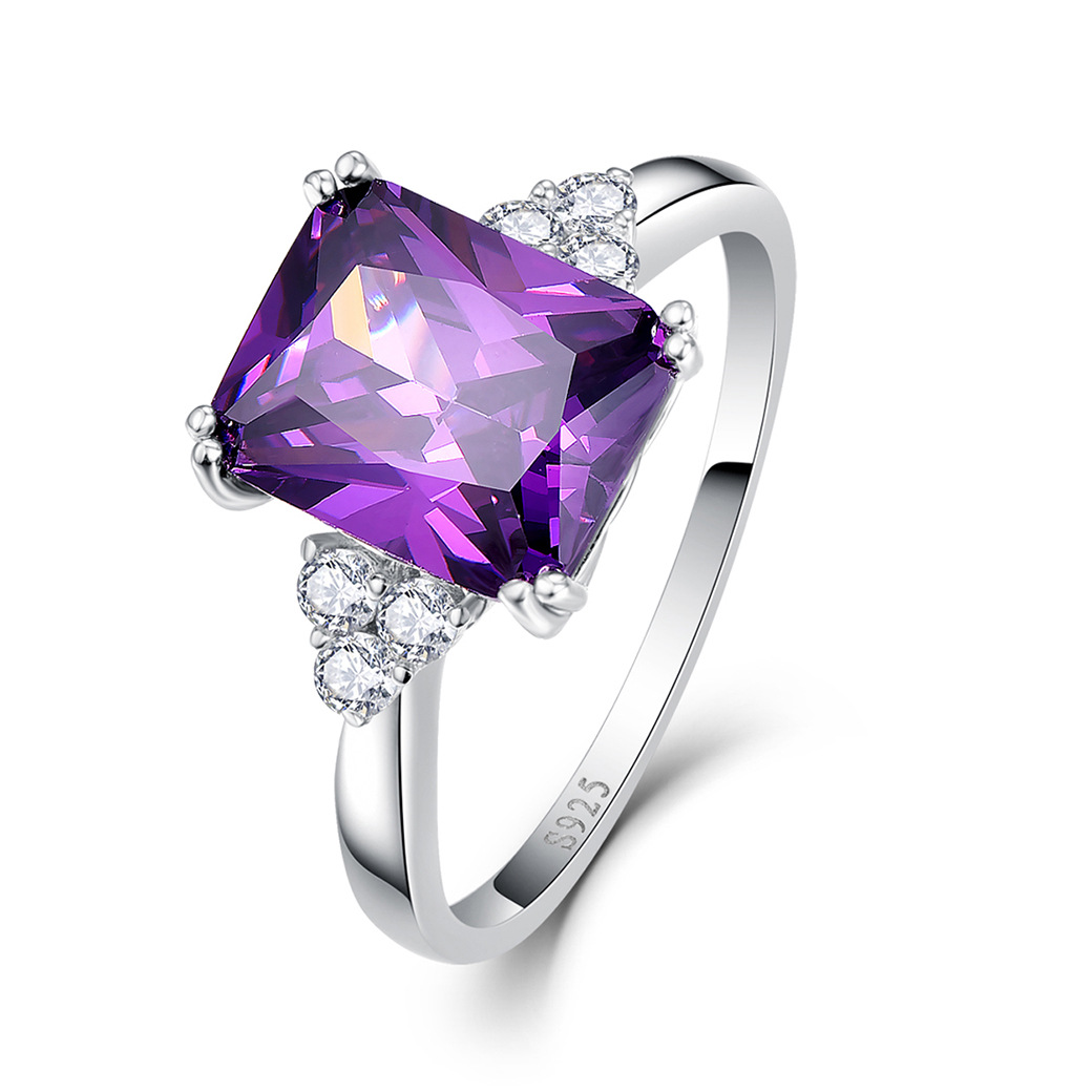 Classic Cushion Cut Sterling Silver Ring-ZX-Juri Elle