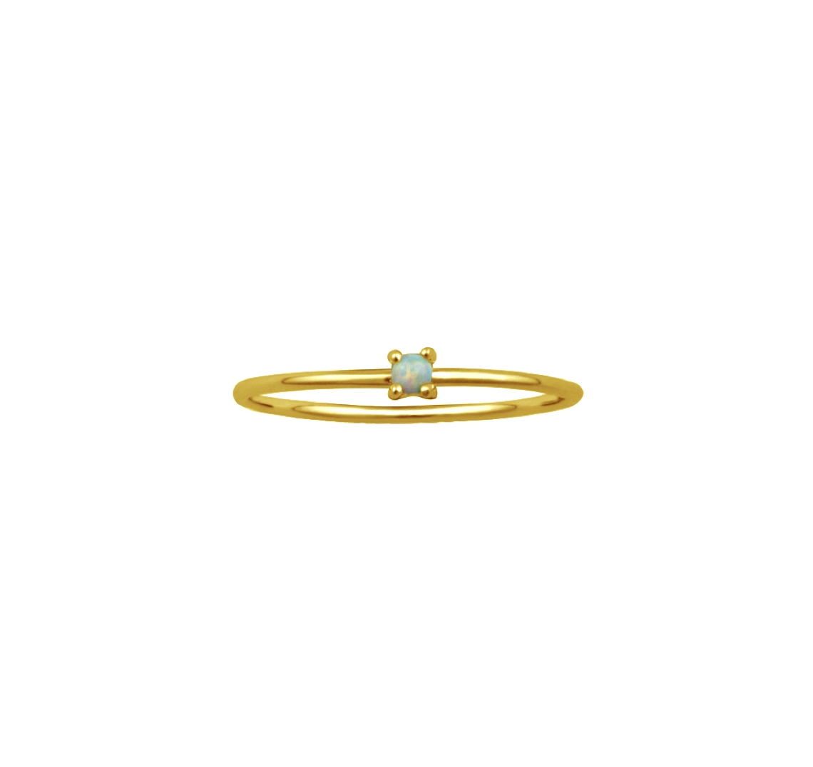 Minimal Opal Ring Silver-J&CO-Juri Elle