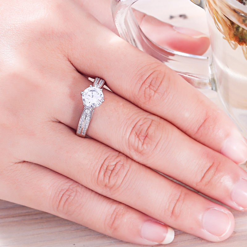 Classic Round Cut Sterling Silver Ring-TL-Juri Elle