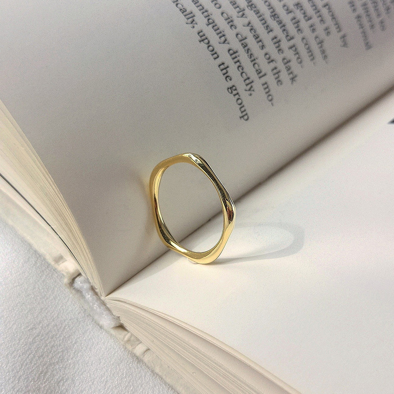 Simply Stackable Sterling Silver Plated Gold Ring