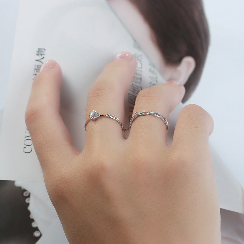 Moonstone Stackable Sterling Silver Ring-DL-Juri Elle