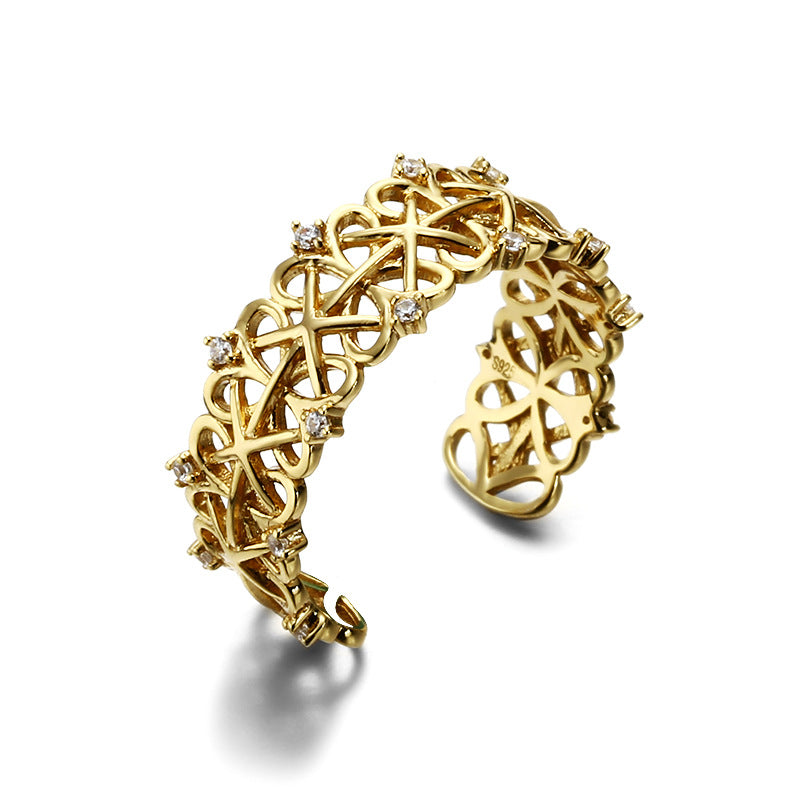 Lace Style Sterling Silver Ring-DL-Juri Elle