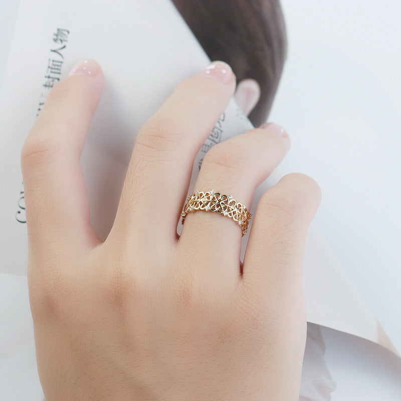 Lace Style Sterling Silver Ring-DL-Juri Elle