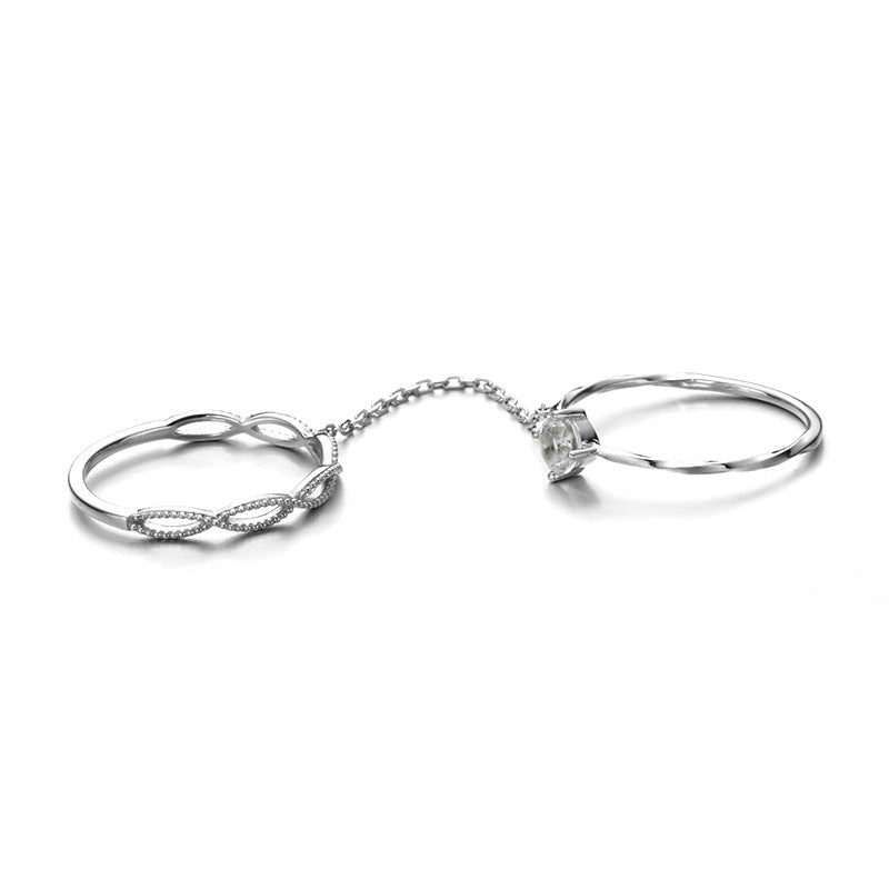 Moonstone Stackable Sterling Silver Ring-DL-Juri Elle