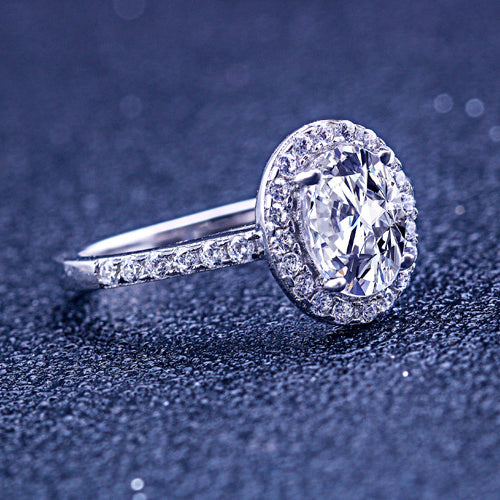 Be Mine Oval Cut Sterling Silver Ring