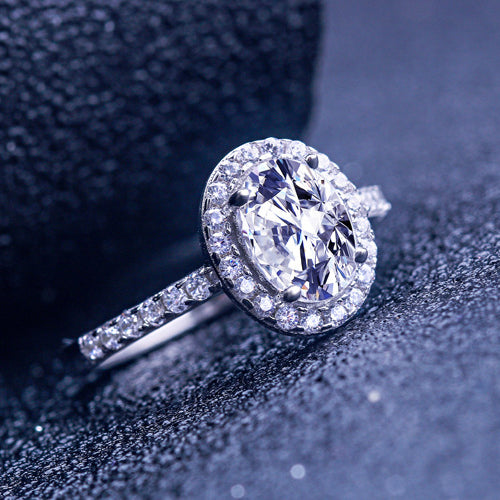 Be Mine Oval Cut Sterling Silver Ring