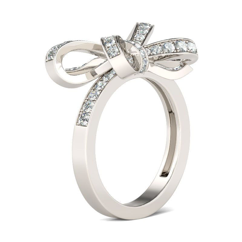 Bowknot Sterling Silver Cocktail Ring-JE-Juri Elle