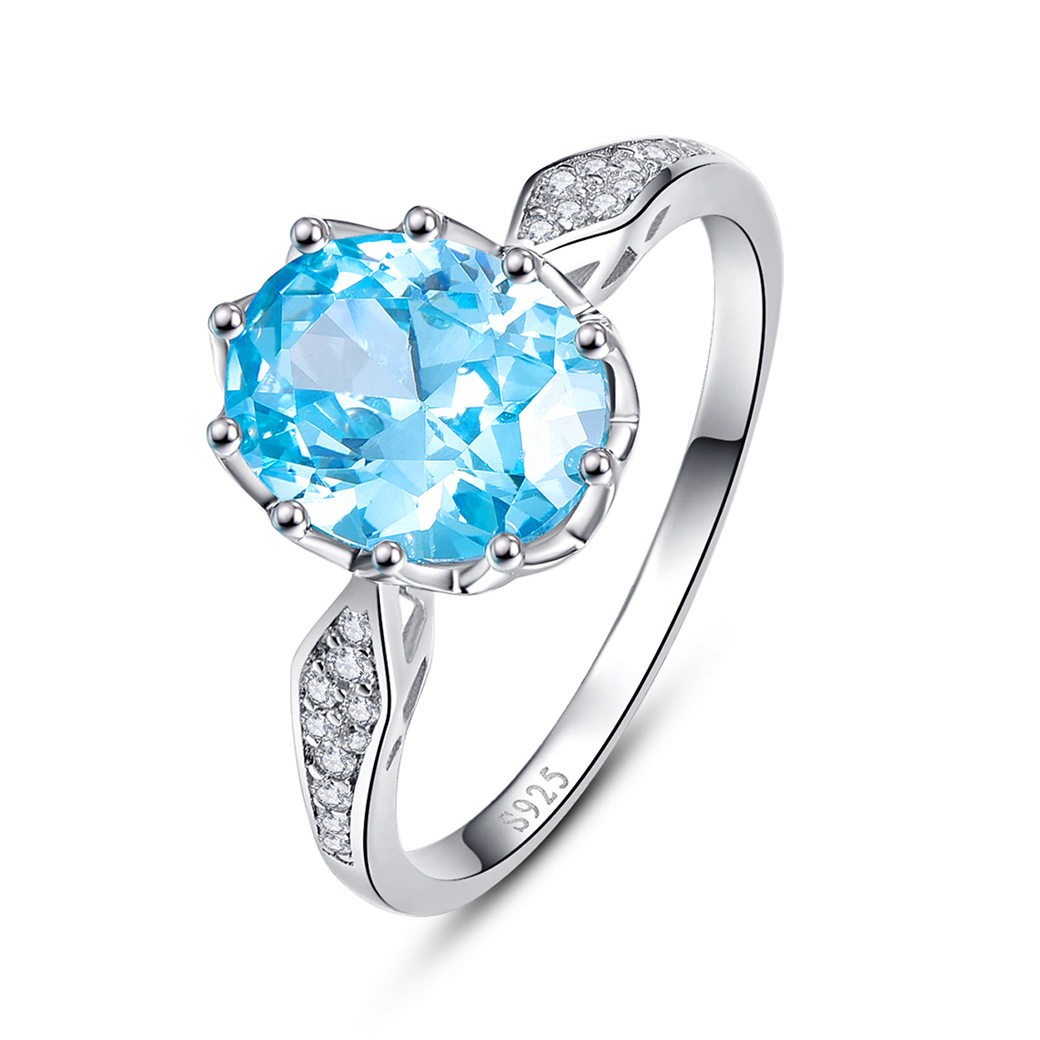 Fairy Round Cut Sterling Silver Ring-ZX-Juri Elle