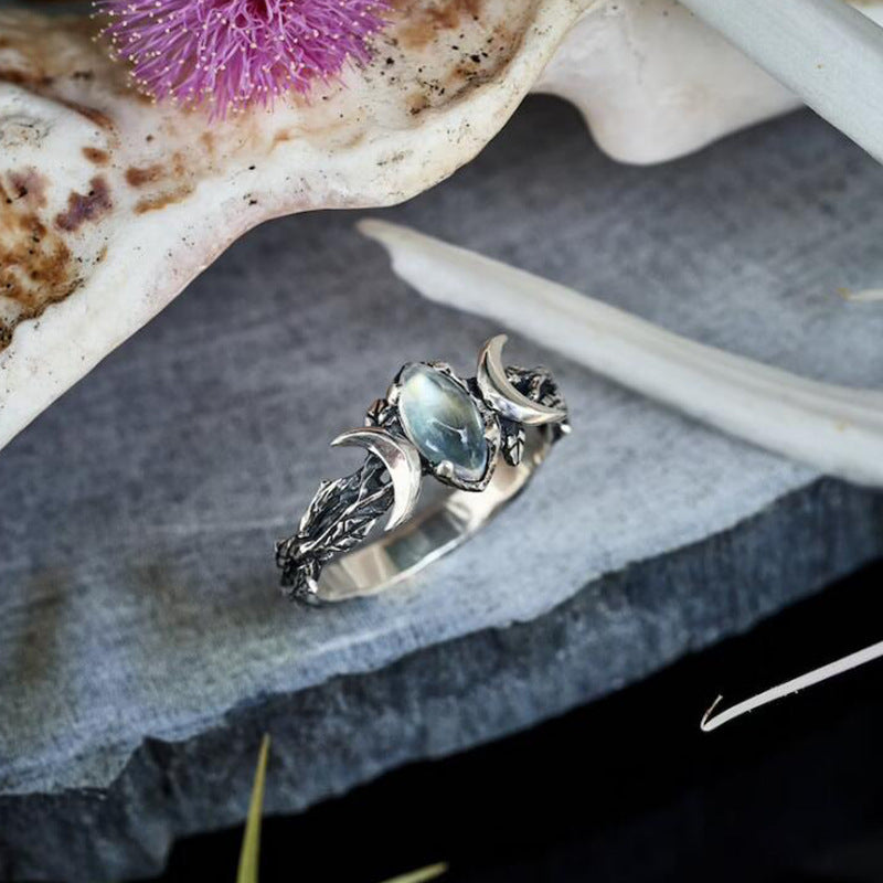 Bohemian Double Crescent Ring