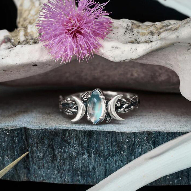 Bohemian Double Crescent Ring