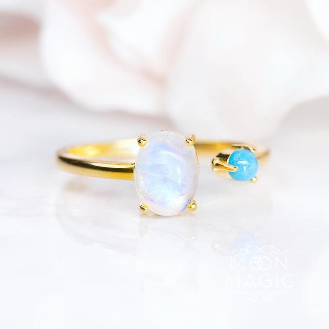 Moonstone Ring - Open Bliss-MM-Juri Elle