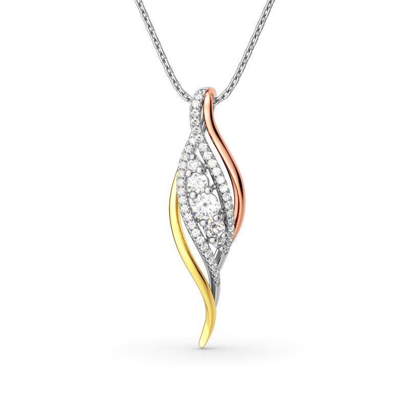 Dainty Tri-Tone Necklace-JE-Juri Elle