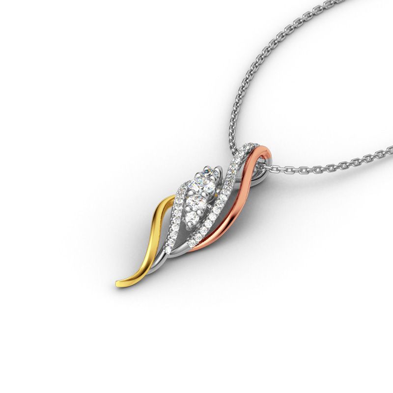 Dainty Tri-Tone Necklace-JE-Juri Elle