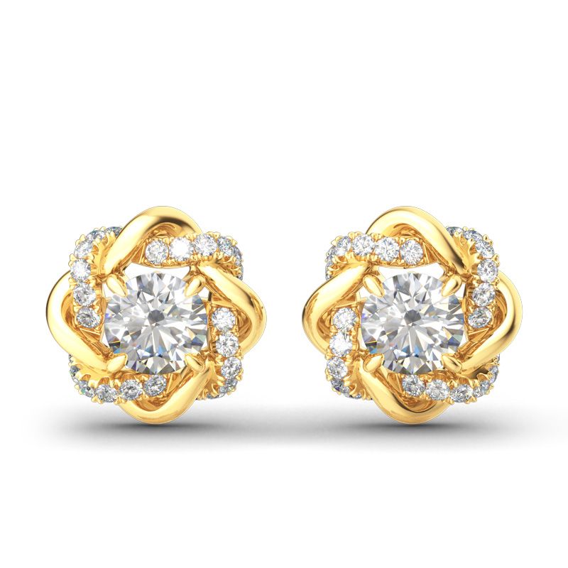 Knot of Love Sterling Silver Stud Earrings-JE-Juri Elle