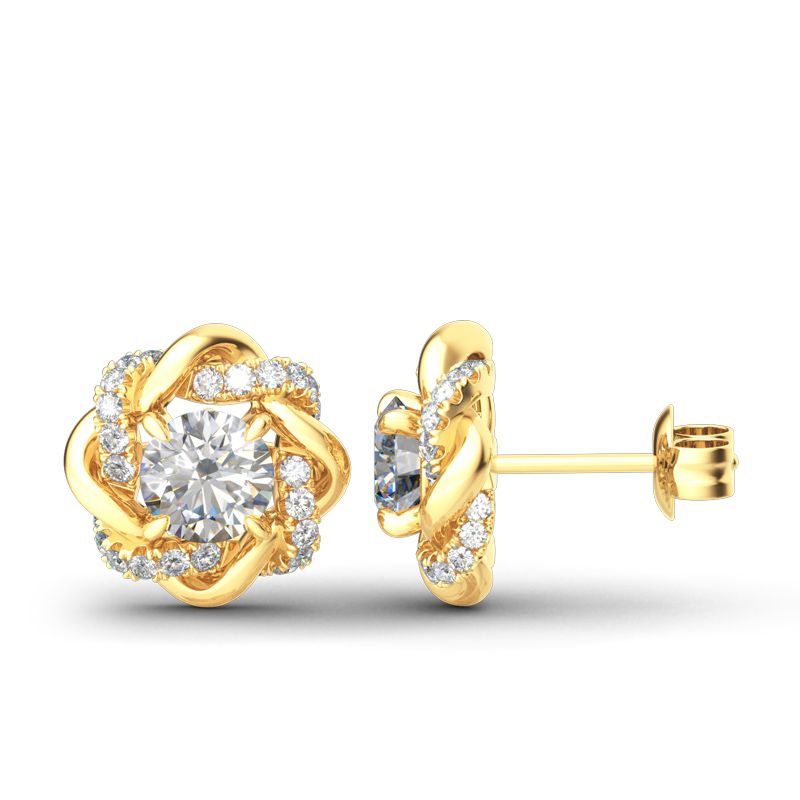 Knot of Love Sterling Silver Stud Earrings-JE-Juri Elle