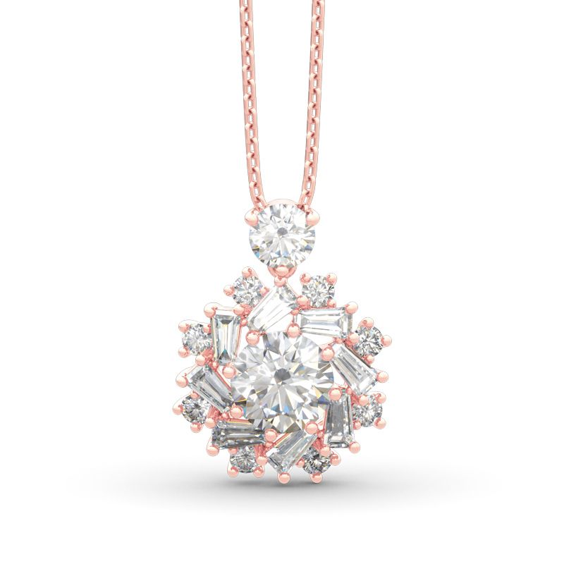 Sunshine Round Cut Sterling Silver Necklace-JE-Juri Elle