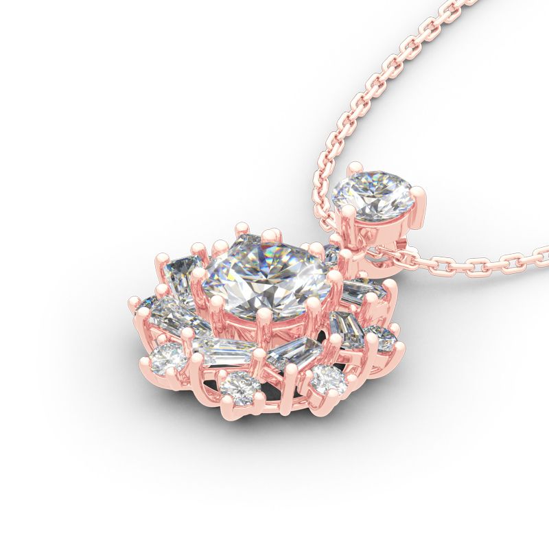 Sunshine Round Cut Sterling Silver Necklace-JE-Juri Elle