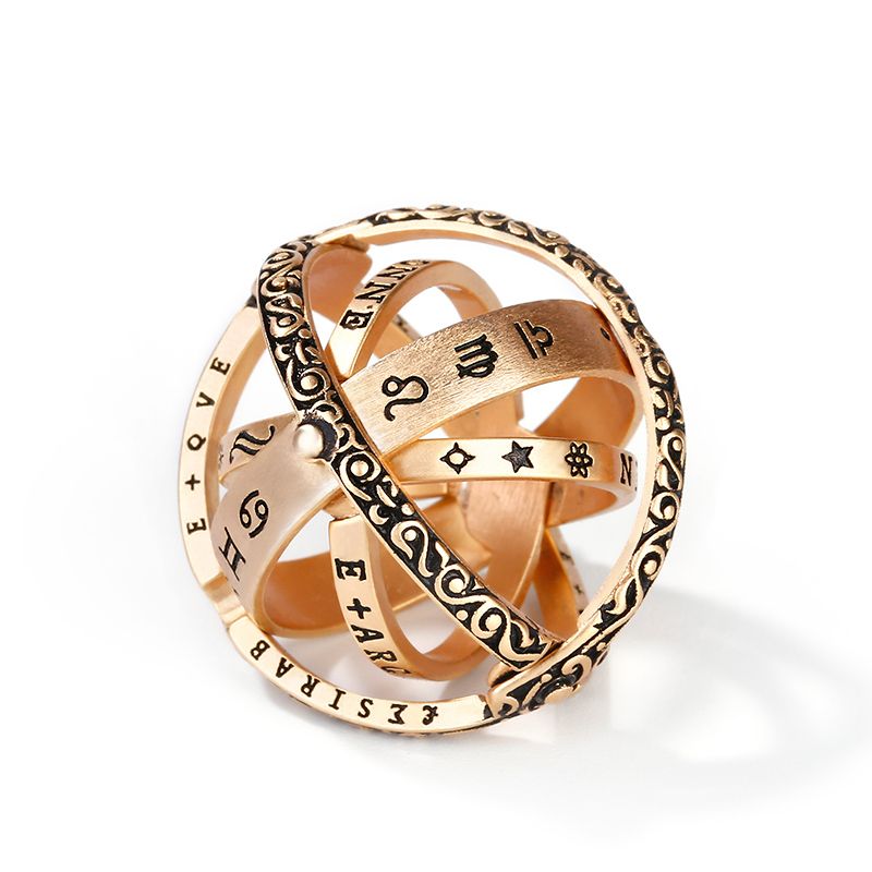 Astronomical Sphere Sterling Silver Ring (With A Free Chain)-JE-Juri Elle