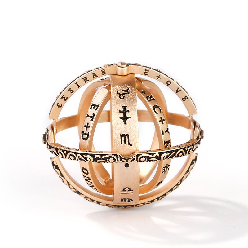 Astronomical Sphere Sterling Silver Ring (With A Free Chain)-JE-Juri Elle