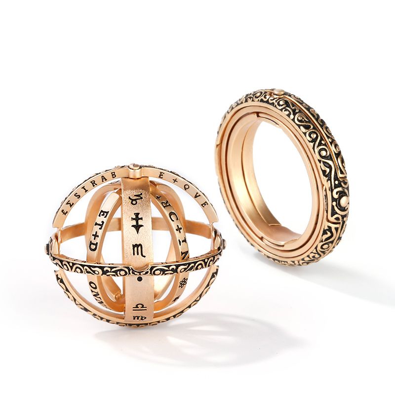 Astronomical Sphere Sterling Silver Ring (With A Free Chain)-JE-Juri Elle