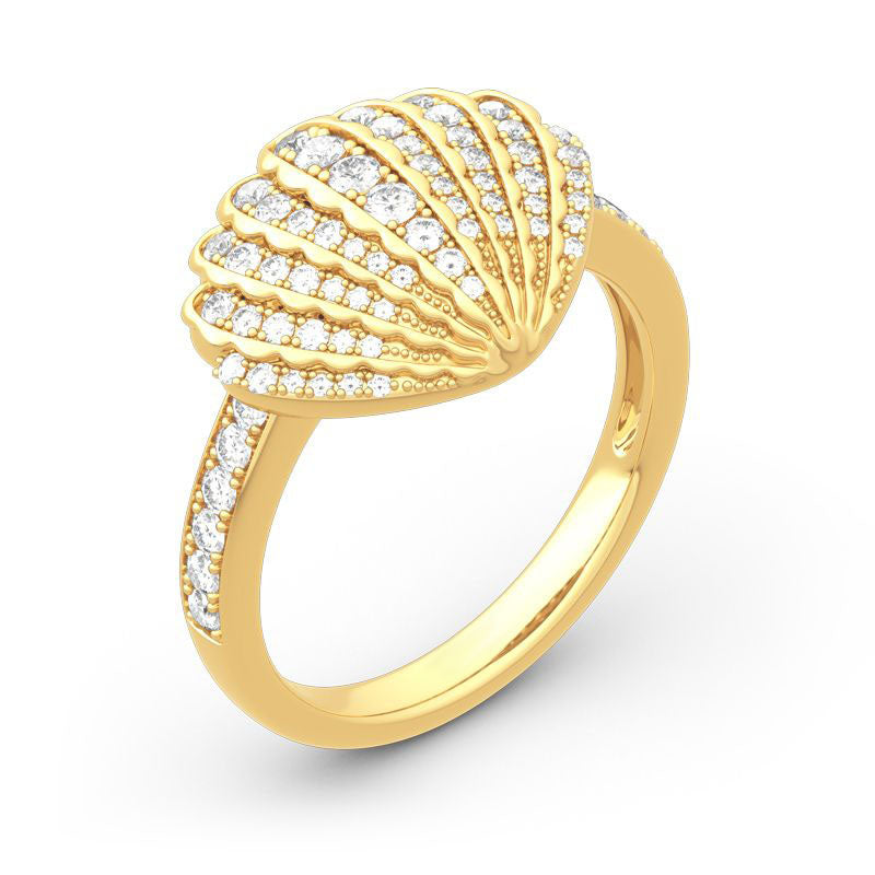 Sea Shell Sterling Silver Ring-JE-Juri Elle