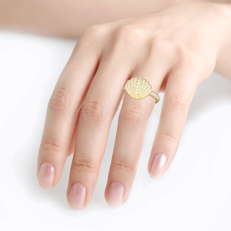 Sea Shell Sterling Silver Ring-JE-Juri Elle